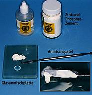 Anmischen von Phosphatzement